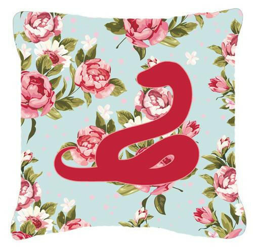 Snake Shabby Chic Blue Roses   Canvas Fabric Decorative Pillow BB1124 - the-store.com