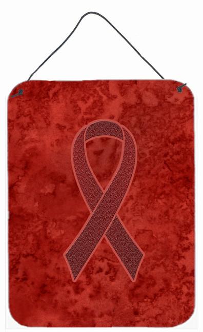 Burgundy Ribbon for Multiple Myeloma Cancer Awareness Wall or Door Hanging Prints AN1214DS1216 by Caroline's Treasures