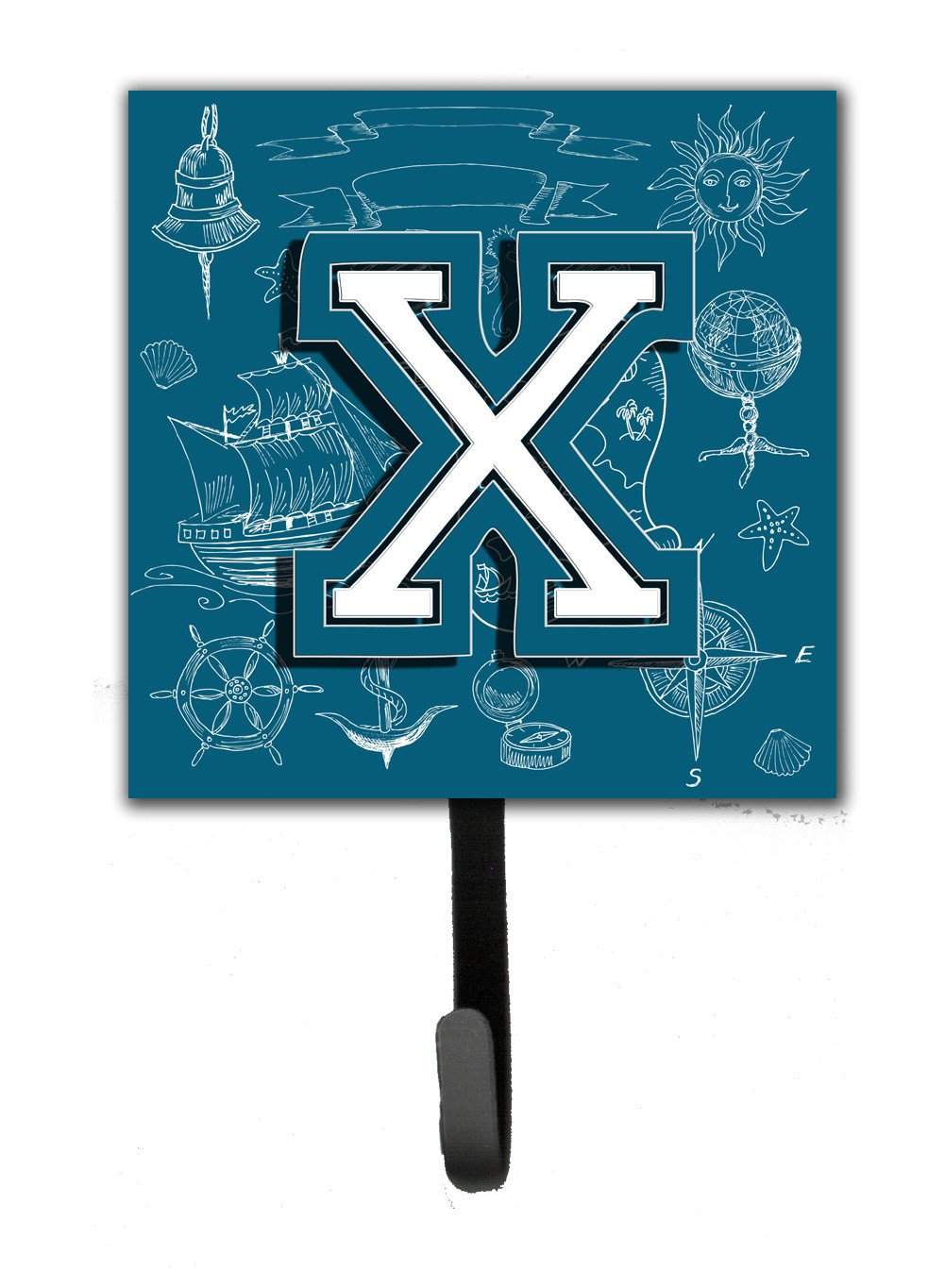 Letter X Sea Doodles Initial Alphabet Leash or Key Holder CJ2014-XSH4 by Caroline's Treasures