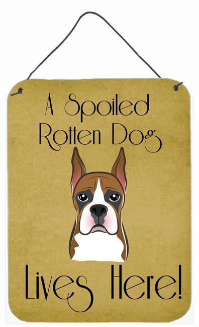 Boxer Spoiled Dog Lives Here Wall or Door Hanging Prints BB1471DS1216 by Caroline's Treasures