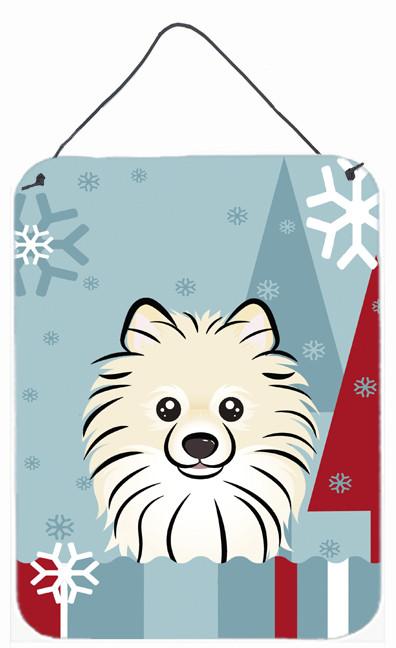Winter Holiday Pomeranian Wall or Door Hanging Prints BB1703DS1216 by Caroline's Treasures
