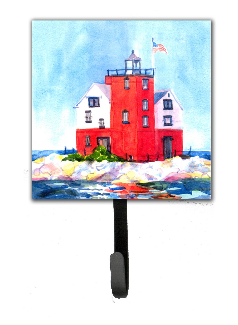 Lighthouse on the rocks Harbour Leash Holder or Key Hook by Caroline&#39;s Treasures