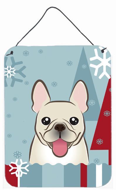 Winter Holiday French Bulldog Wall or Door Hanging Prints BB1734DS1216 by Caroline's Treasures