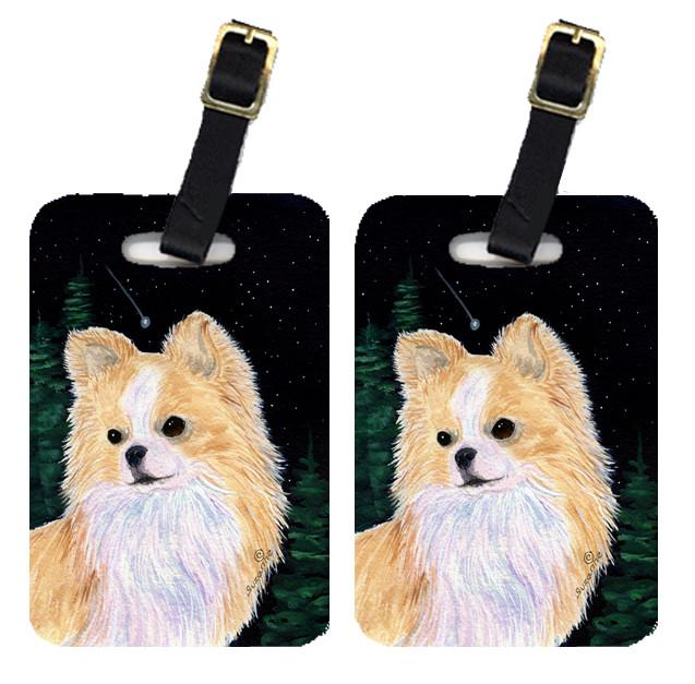 Starry Night Chihuahua Luggage Tags Pair of 2 by Caroline's Treasures
