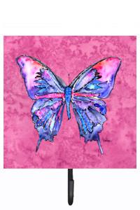 Butterfly on Pink Leash or Key Holder by Caroline's Treasures
