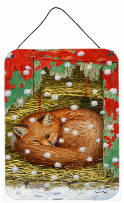 Fox Sleeping in the Snow Wall or Door Hanging Prints ASA2045DS1216 by Caroline's Treasures