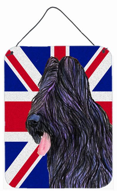 Briard with English Union Jack British Flag Wall or Door Hanging Prints SS4931DS1216 by Caroline's Treasures