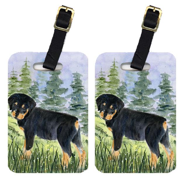 Pair of 2 Rottweiler Luggage Tags by Caroline's Treasures
