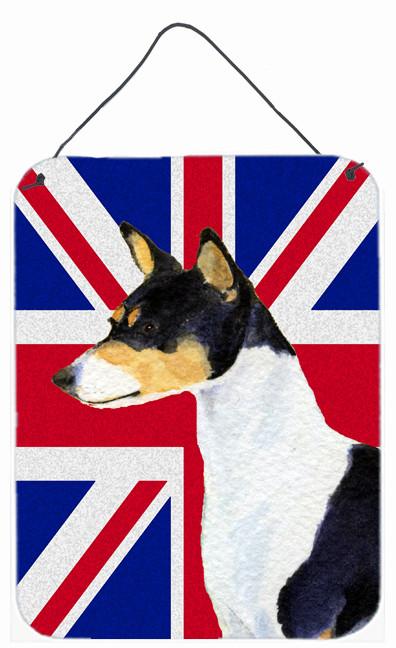 Basenji with English Union Jack British Flag Wall or Door Hanging Prints SS4956DS1216 by Caroline's Treasures