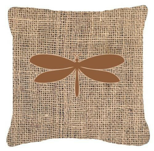 Moth Burlap and Brown   Canvas Fabric Decorative Pillow BB1061 - the-store.com