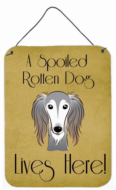 Saluki Spoiled Dog Lives Here Wall or Door Hanging Prints BB1477DS1216 by Caroline's Treasures
