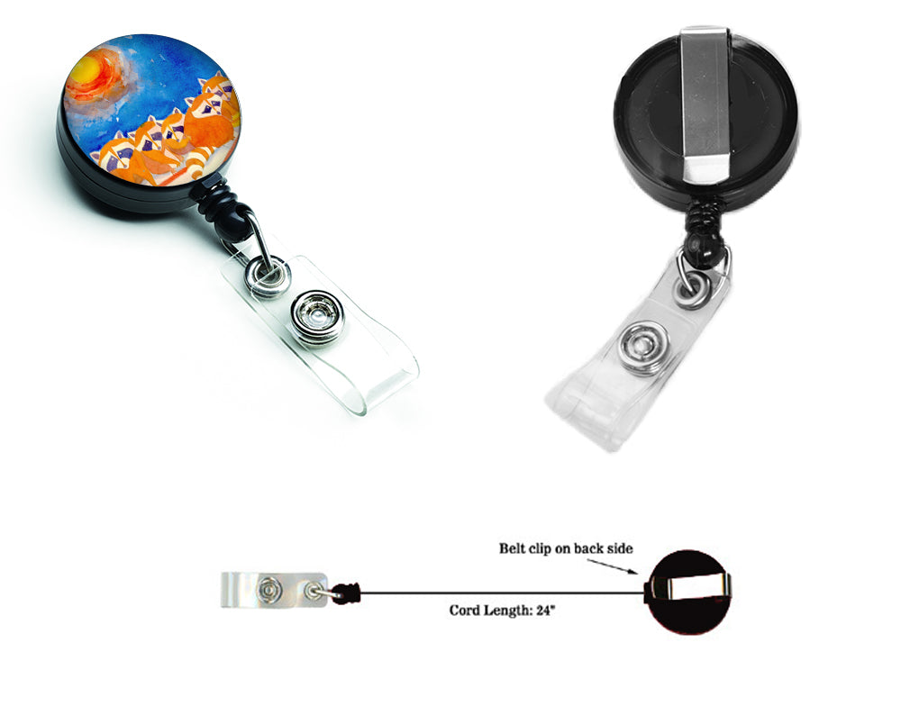 Raccoons on the railing Retractable Badge Reel 6009BR