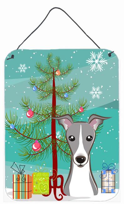 Christmas Tree and Italian Greyhound Wall or Door Hanging Prints BB1608DS1216 by Caroline's Treasures
