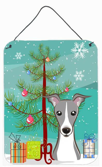 Christmas Tree and Italian Greyhound Wall or Door Hanging Prints BB1608DS1216 by Caroline's Treasures