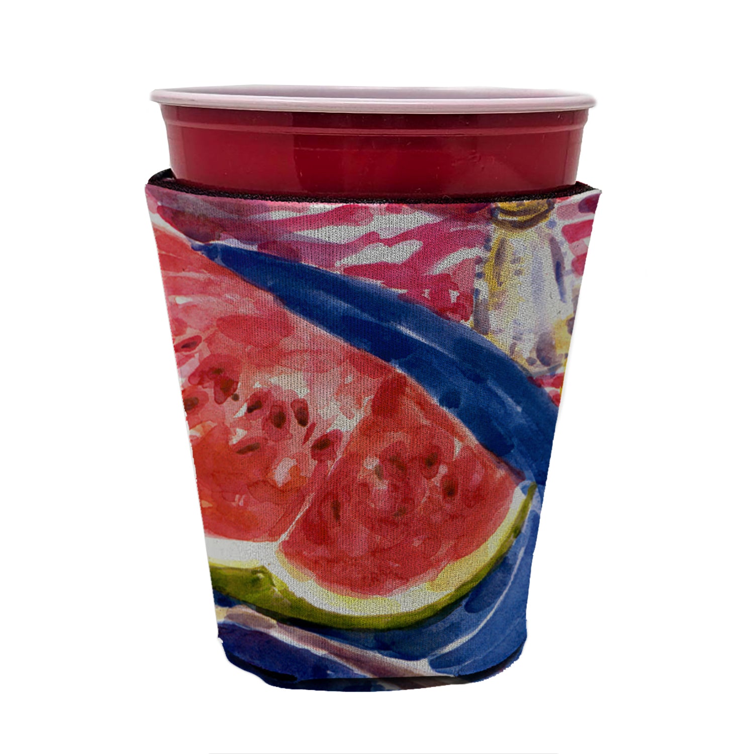 Watermelon Red Cup Beverage Insulator Hugger