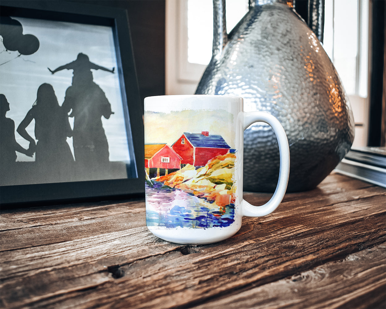 Boats at Harbour with a view Dishwasher Safe Microwavable Ceramic Coffee Mug 15 ounce 6059CM15
