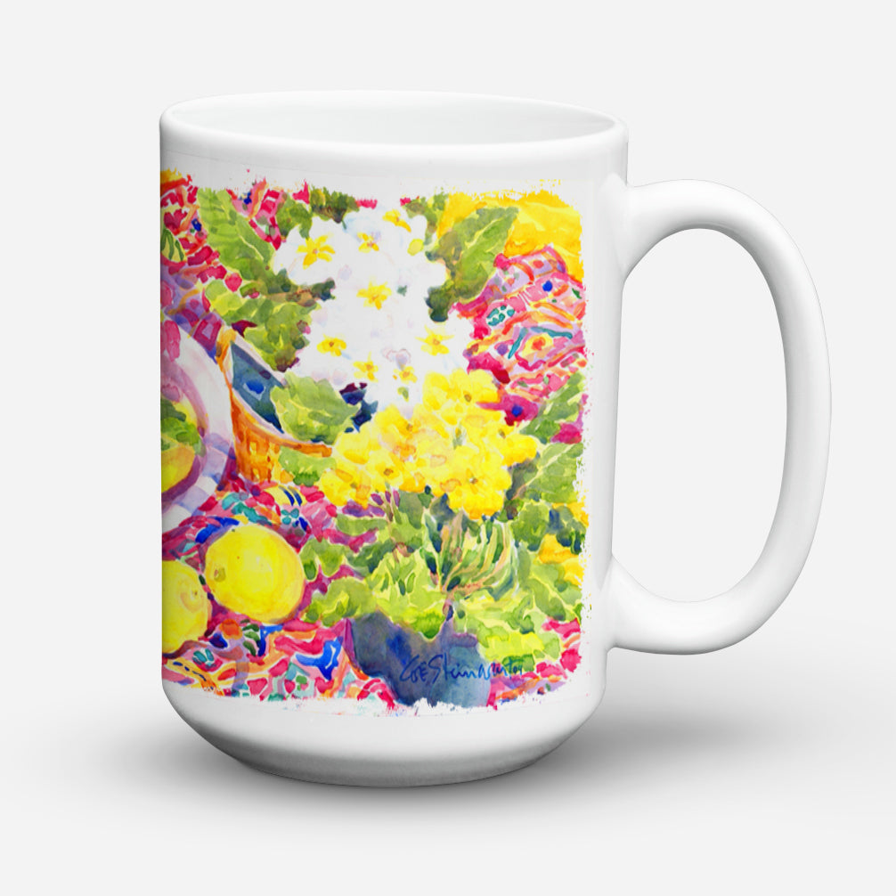 Flower - Primroses Dishwasher Safe Microwavable Ceramic Coffee Mug 15 ounce 6062CM15