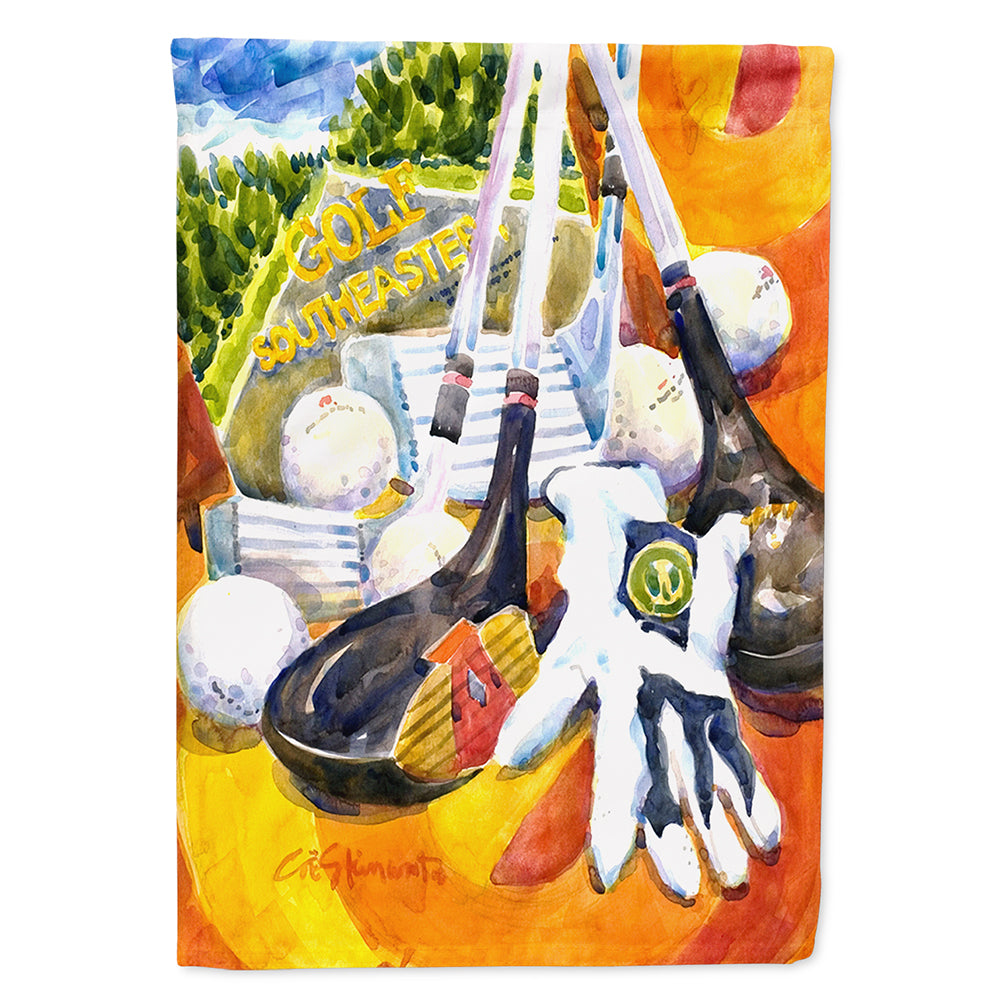 Southeastern Golf Clubs with glove and balls Flag Canvas House Size