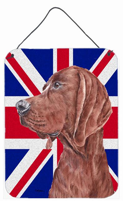 Redbone Coonhound with English Union Jack British Flag Wall or Door Hanging Prints SC9880DS1216 by Caroline's Treasures