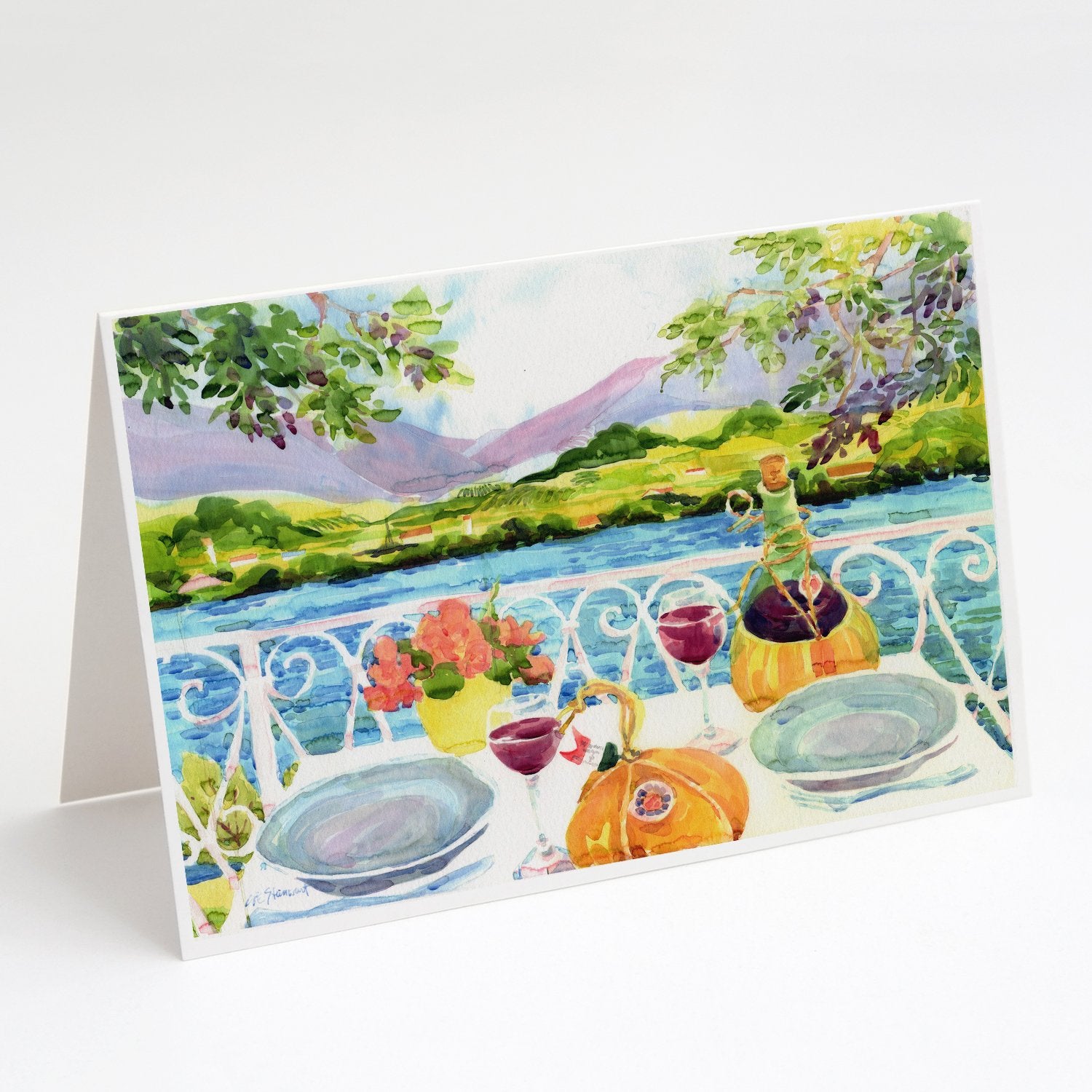 Buy this Afternoon of Grape Delights Wine Greeting Cards and Envelopes Pack of 8