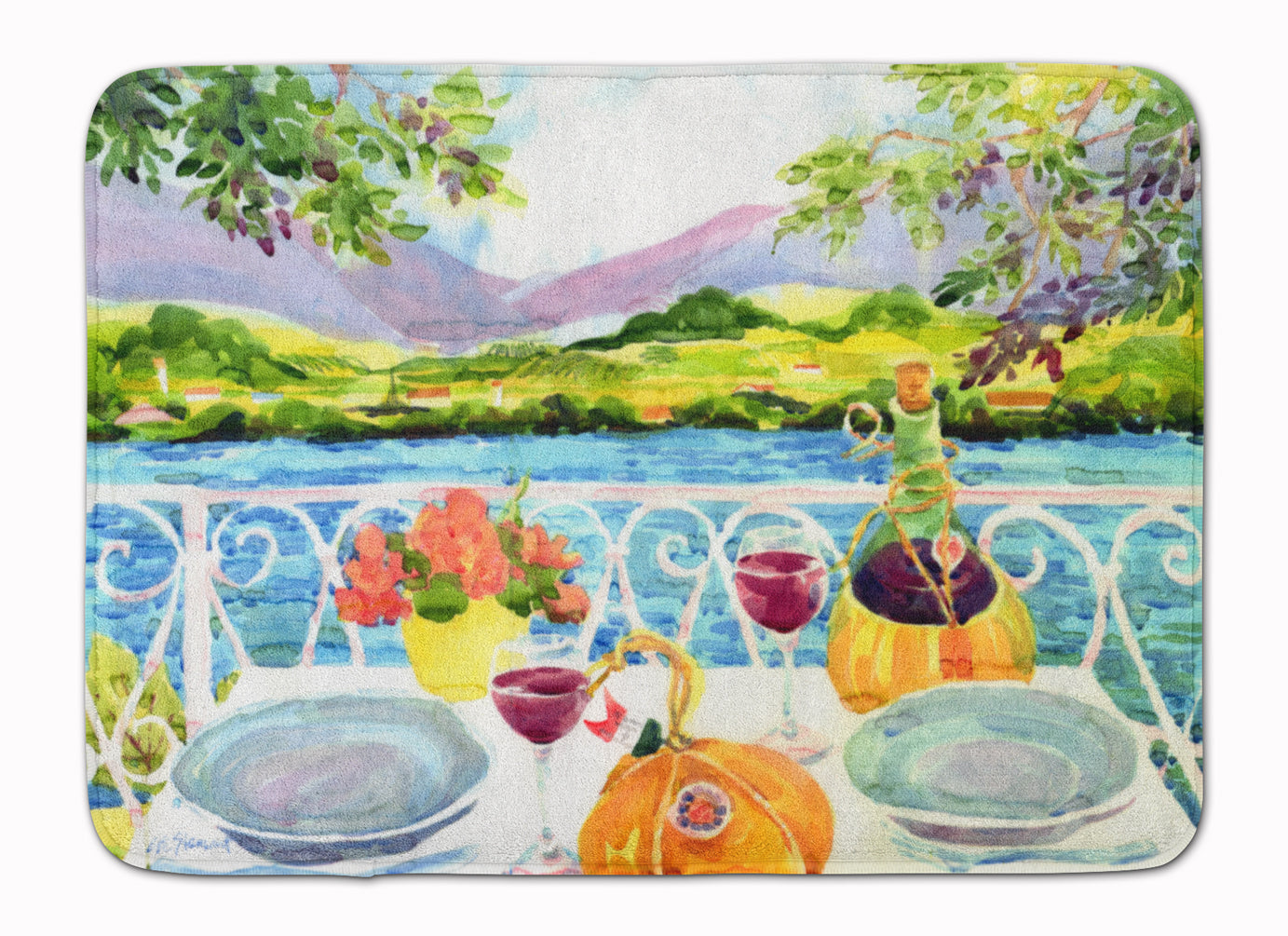 Afternoon of Grape Delights Wine Machine Washable Memory Foam Mat 6139RUG - the-store.com