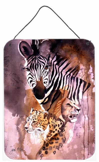 Cheetah, Lion, and Zebra Wall or Door Hanging Prints JMK1194DS1216 by Caroline's Treasures
