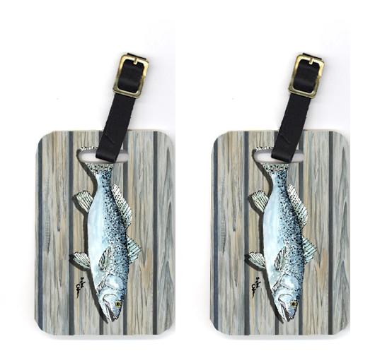 Pair of Fish Speckled Trout Luggage Tags by Caroline's Treasures
