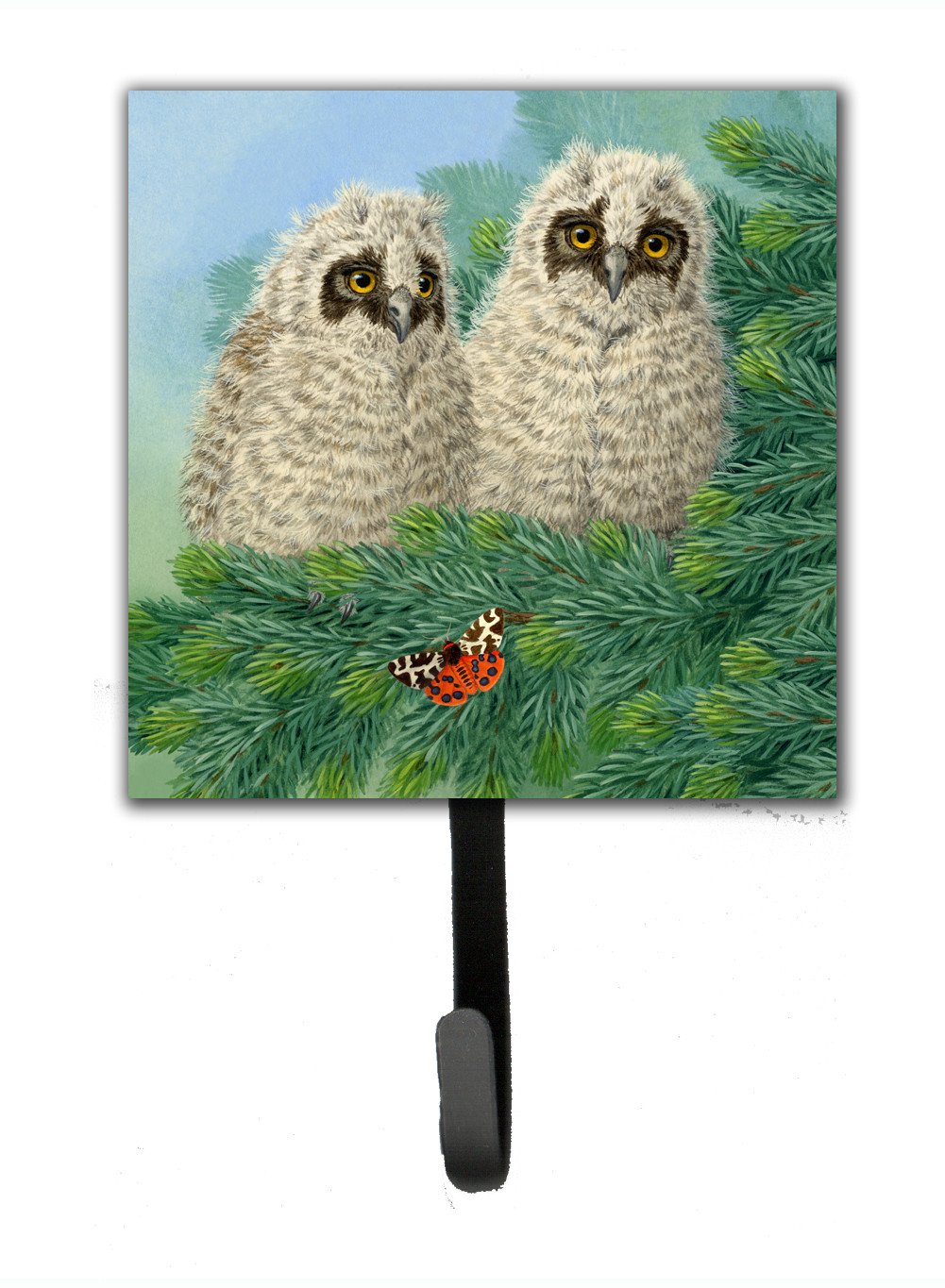 Owlets and Butterfly by Sarah Adams Leash or Key Holder ASAD0724SH4 by Caroline's Treasures