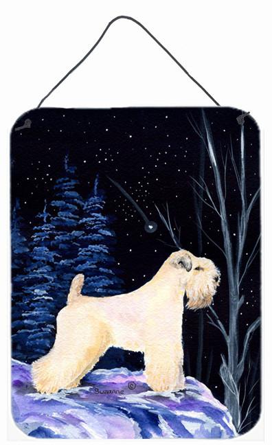Starry Night Wheaten Terrier Soft Coated Metal Wall or Door Hanging Prints by Caroline's Treasures