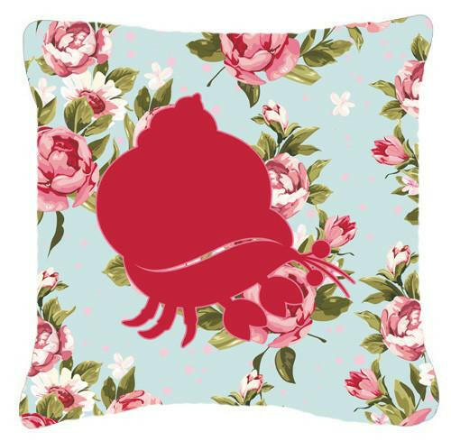 Hermit Crab Shabby Chic Blue Roses   Canvas Fabric Decorative Pillow BB1102 - the-store.com