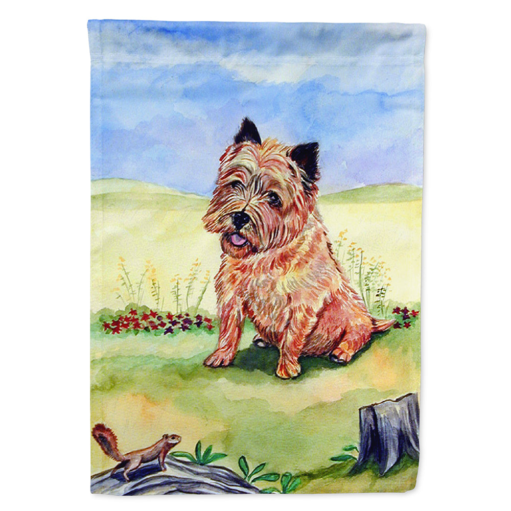 Cairn Terrier and the chipmunk Flag Canvas House Size