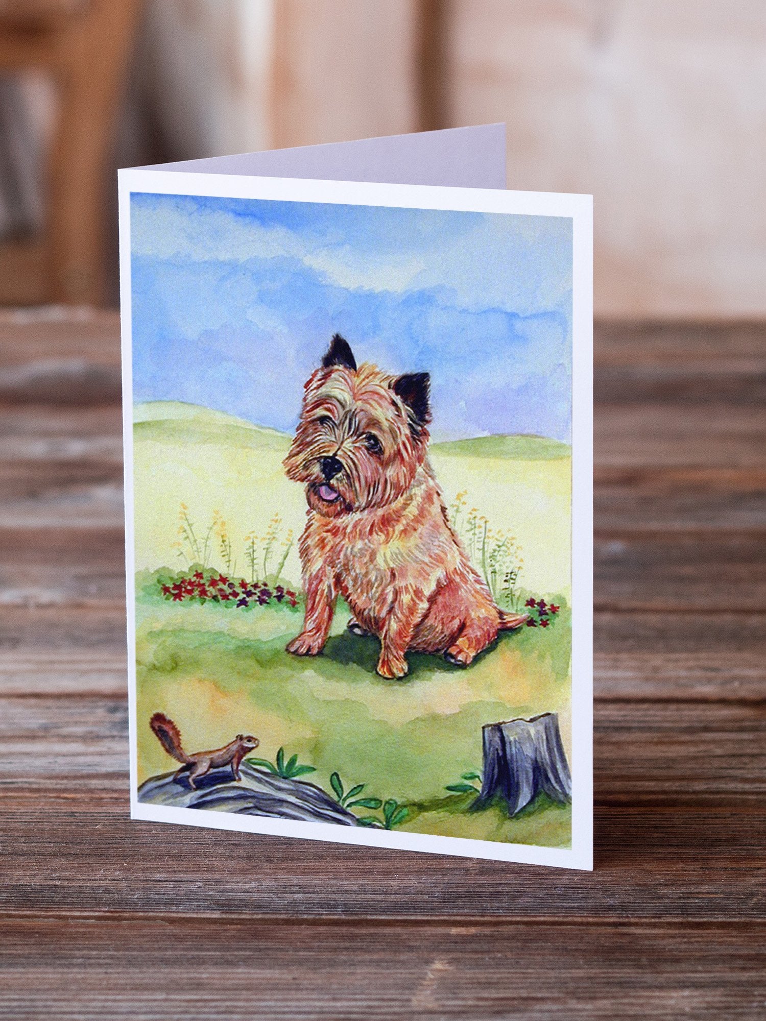 Buy this Cairn Terrier and the Chipmunk Greeting Cards and Envelopes Pack of 8