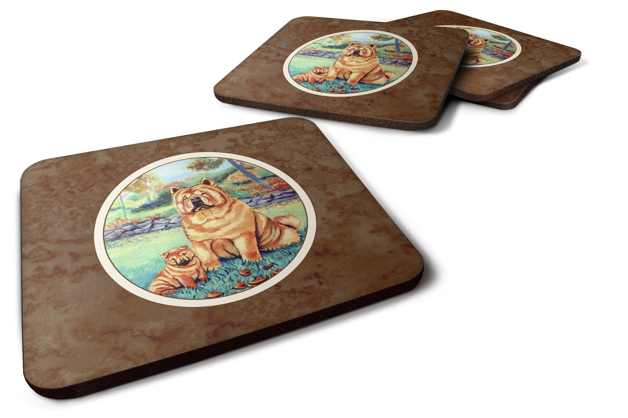 Chow Chow Momma's Love Foam Coaster Set of 4 7057FC - the-store.com