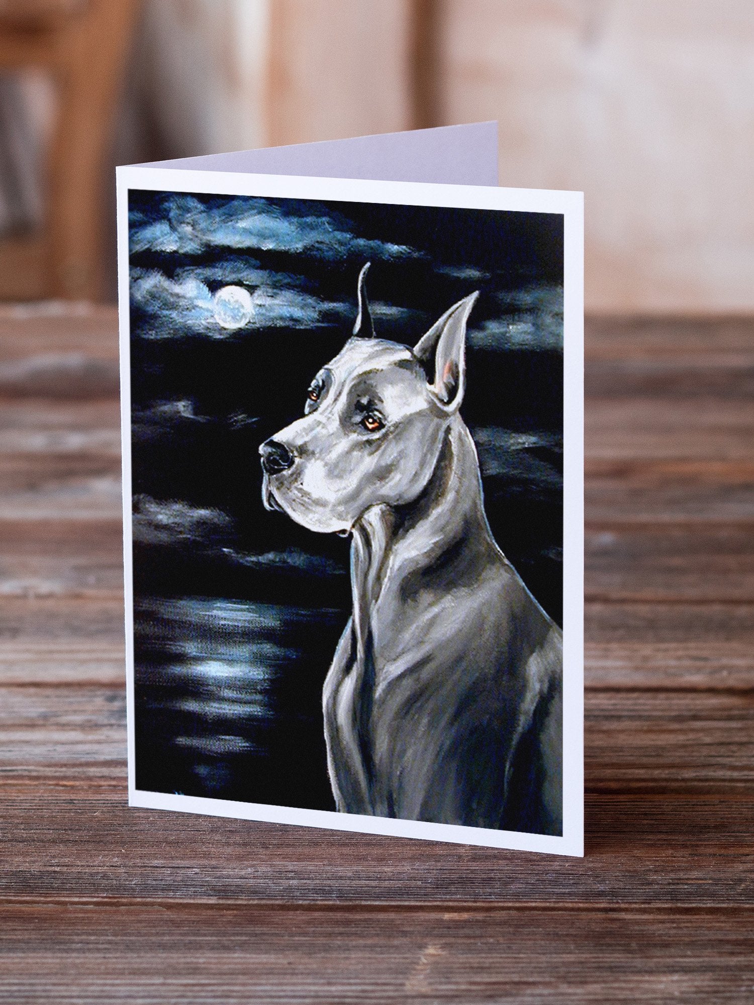 Buy this Great Dane Moonlight  Greeting Cards and Envelopes Pack of 8