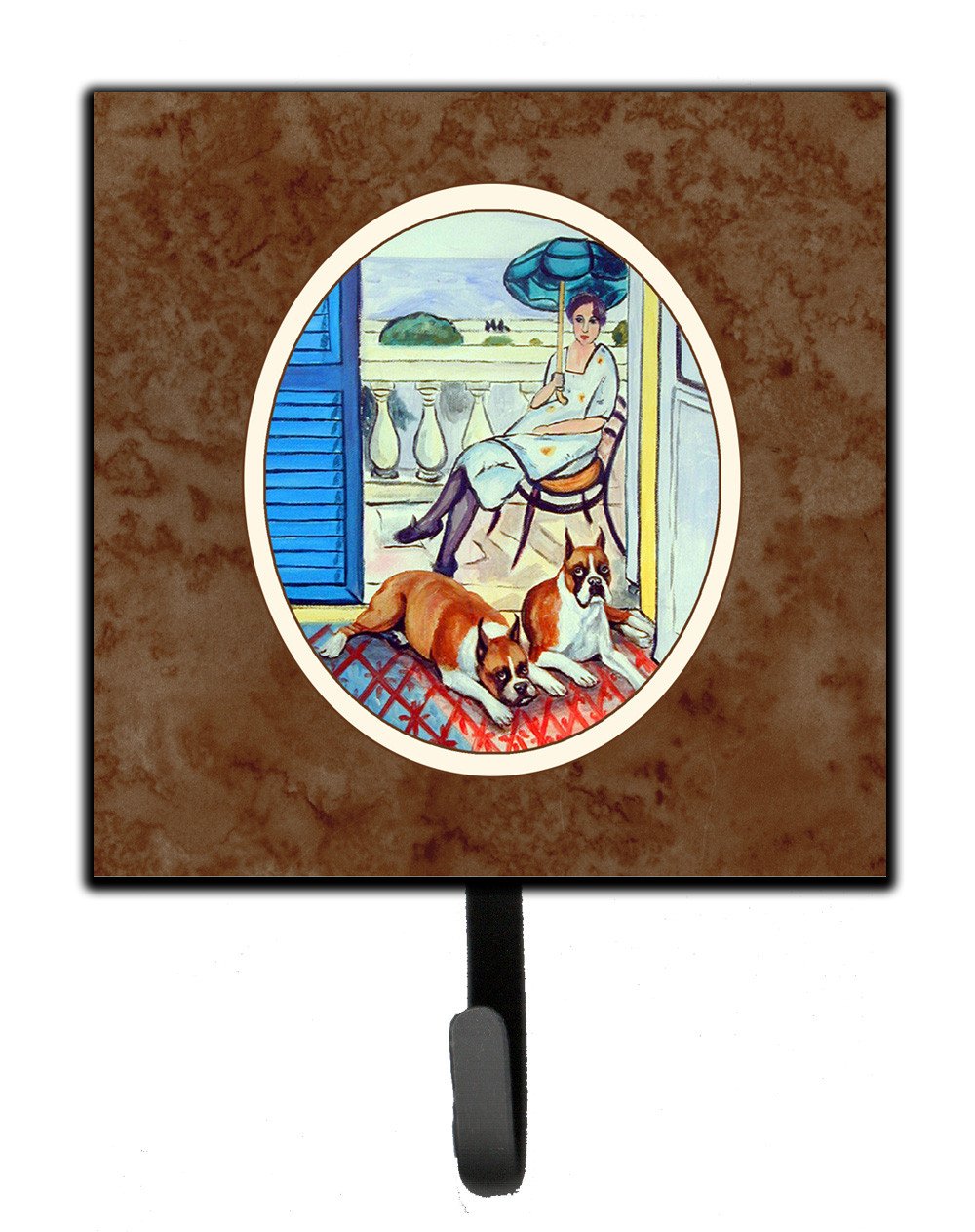 Lady with her Boxer Leash or Key Holder 7068SH4 by Caroline's Treasures