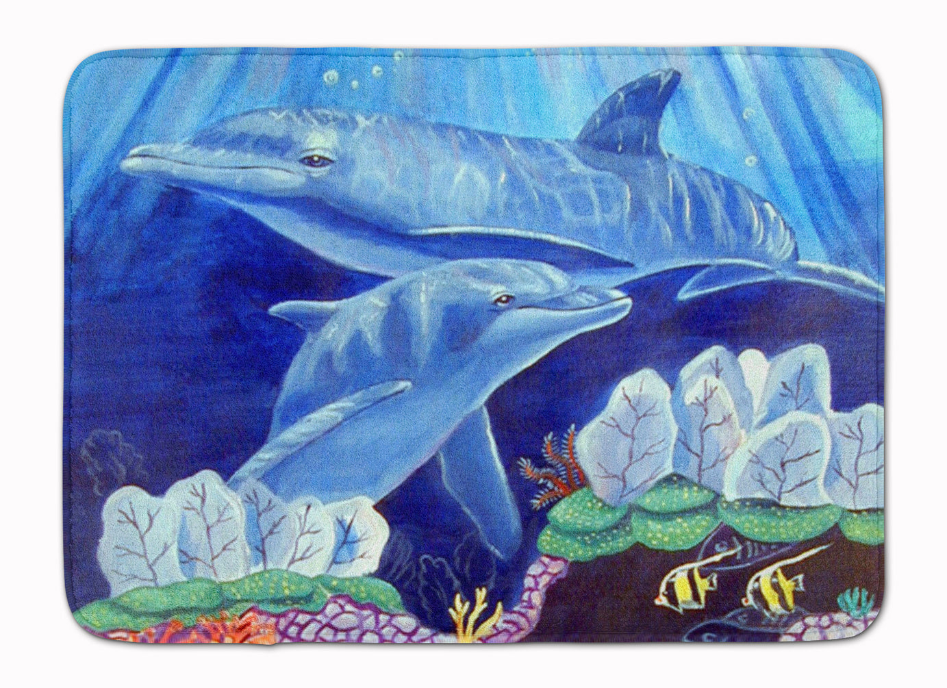 Dolphin under the sea Machine Washable Memory Foam Mat 7080RUG - the-store.com
