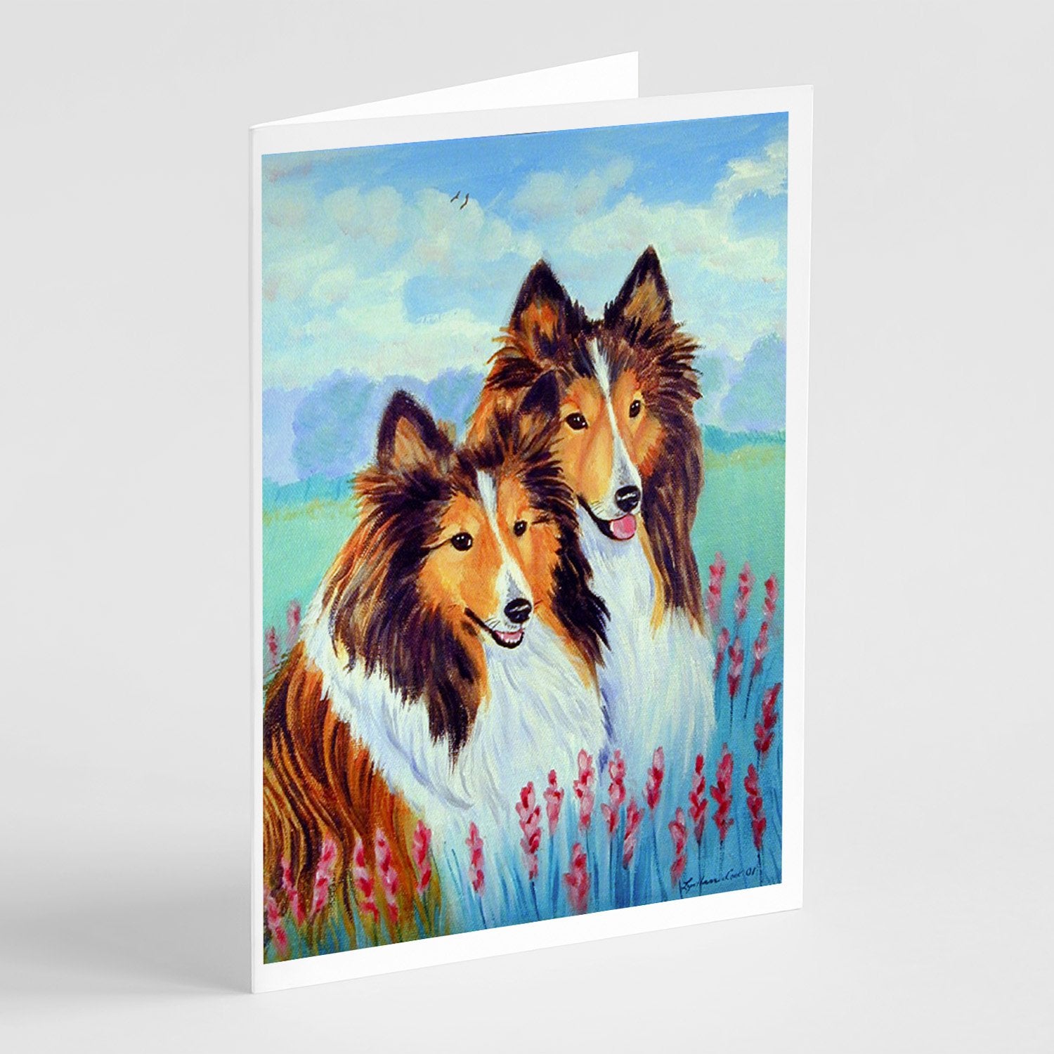 Buy this Sable Shelties Double Trouble  Greeting Cards and Envelopes Pack of 8