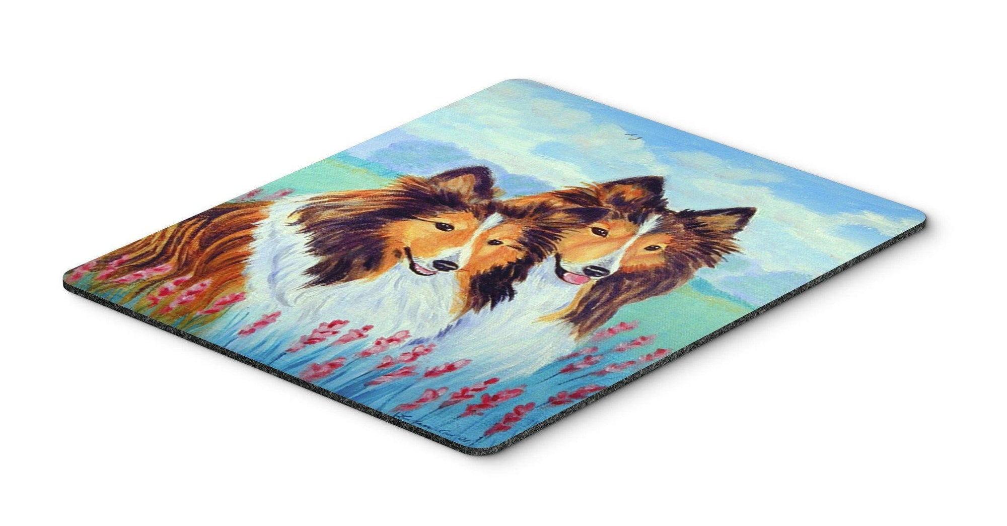 Two Sable Shelties Mouse Pad, Hot Pad or Trivet by Caroline's Treasures