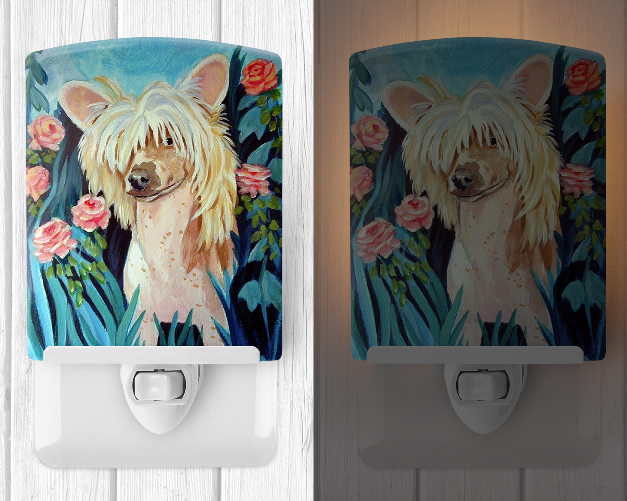 Chinese Crested Ceramic Night Light 7087CNL - the-store.com