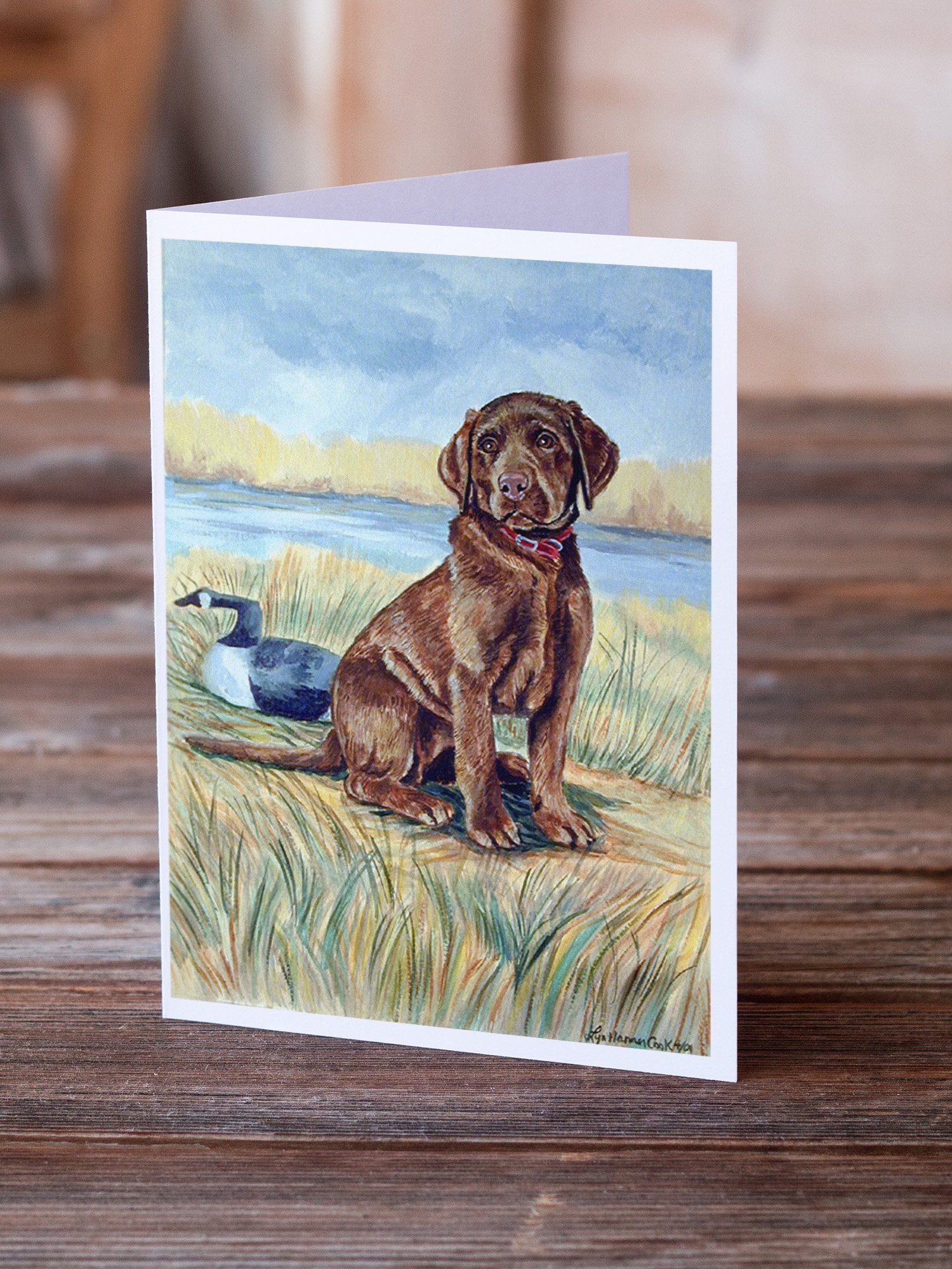 Buy this Chocolate Labrador Puppy   Greeting Cards and Envelopes Pack of 8