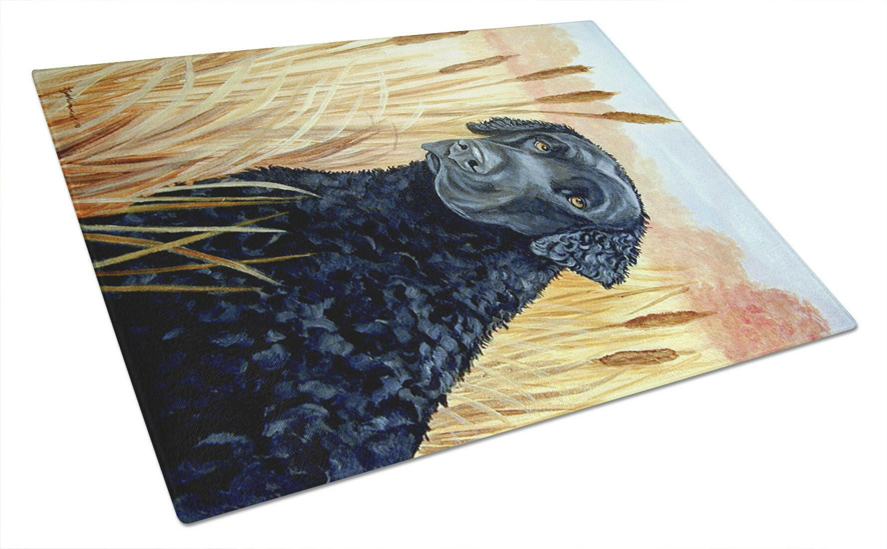 Curly Coated Retriever Glass Cutting Board Large by Caroline's Treasures