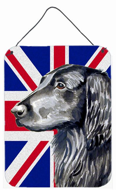 Flat Coated Retriever with English Union Jack British Flag Wall or Door Hanging Prints LH9473DS1216 by Caroline's Treasures