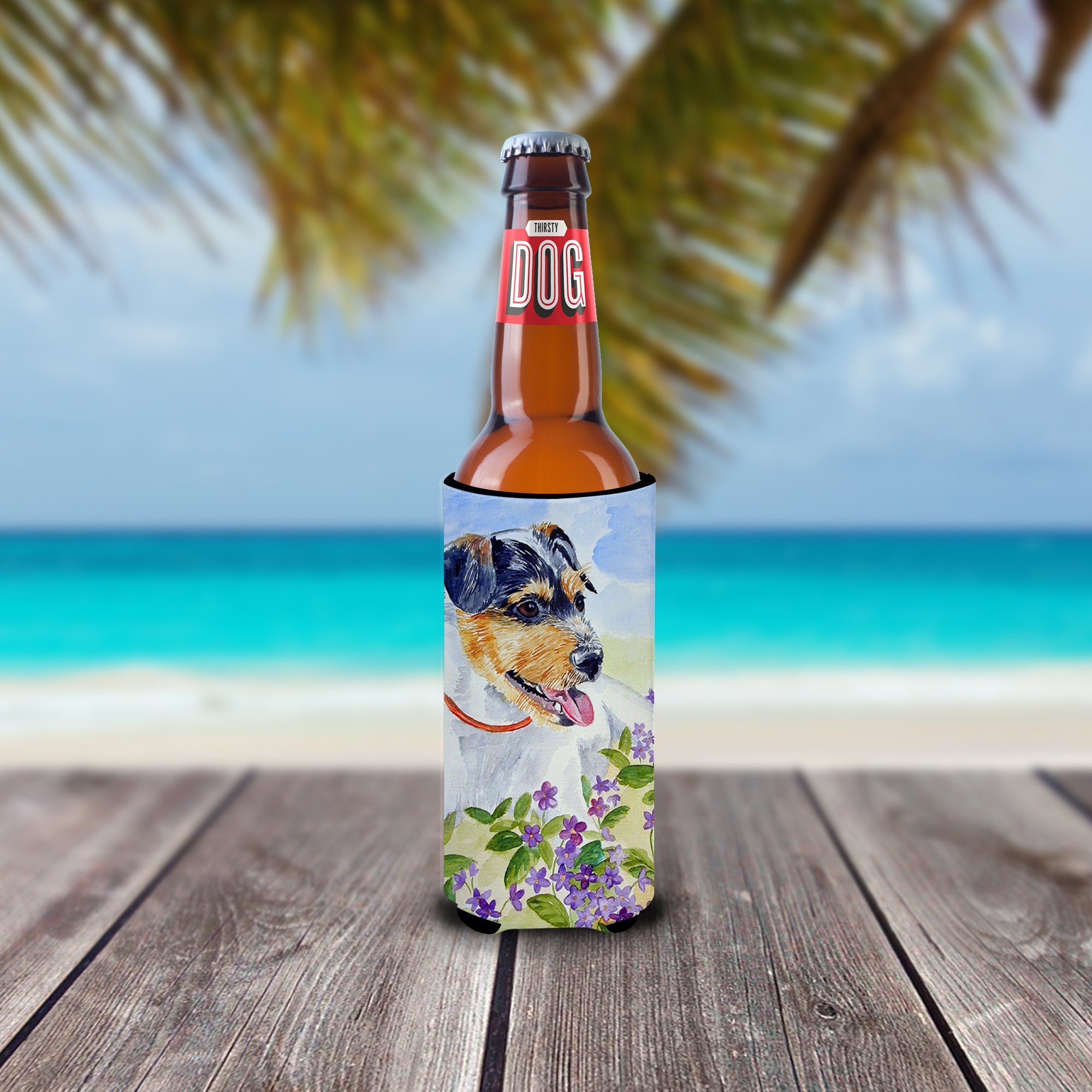 Jack Russell Terrier Ultra Beverage Insulators for slim cans 7106MUK.