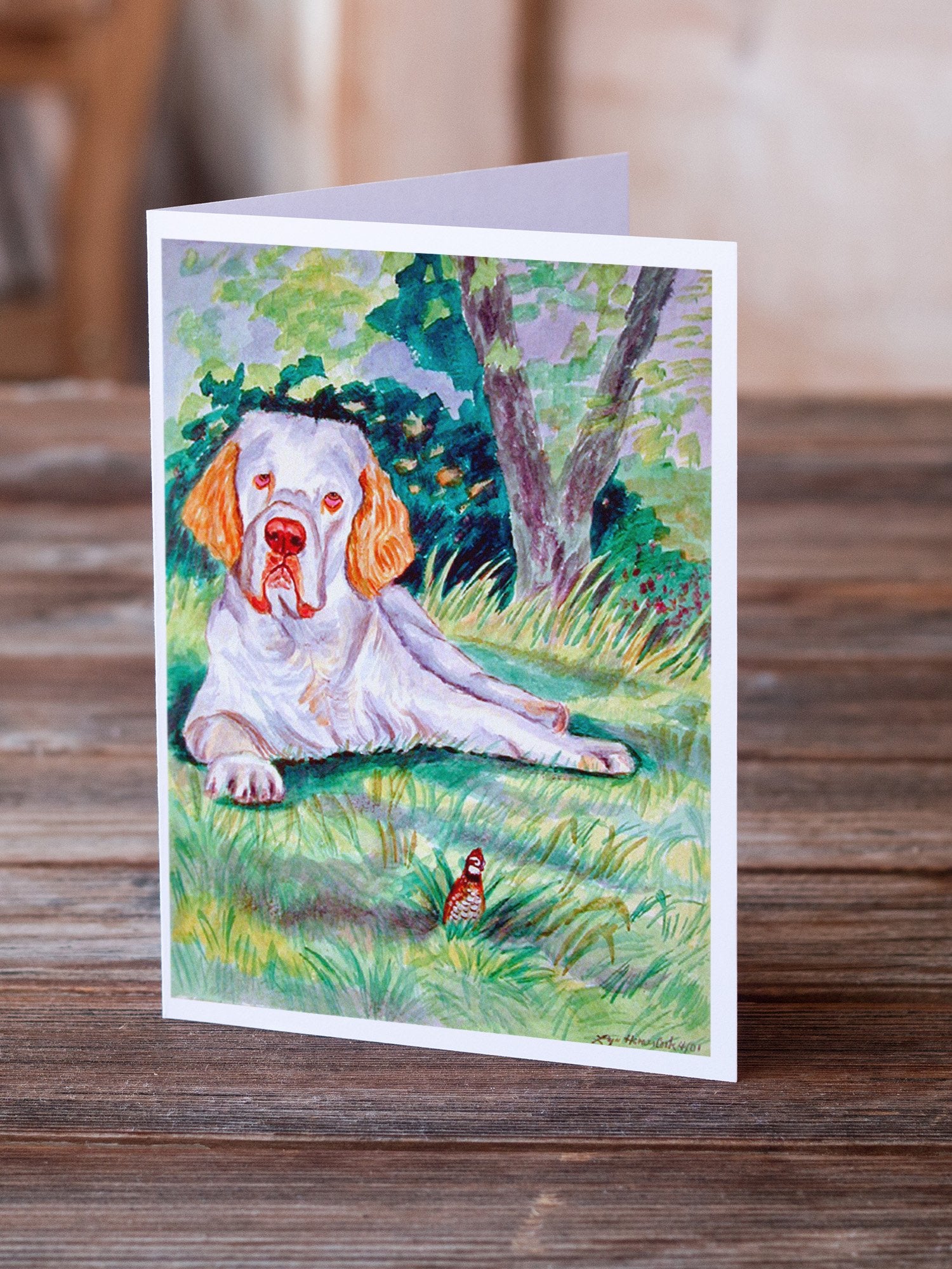 Clumber Spaniel  Greeting Cards and Envelopes Pack of 8 - the-store.com