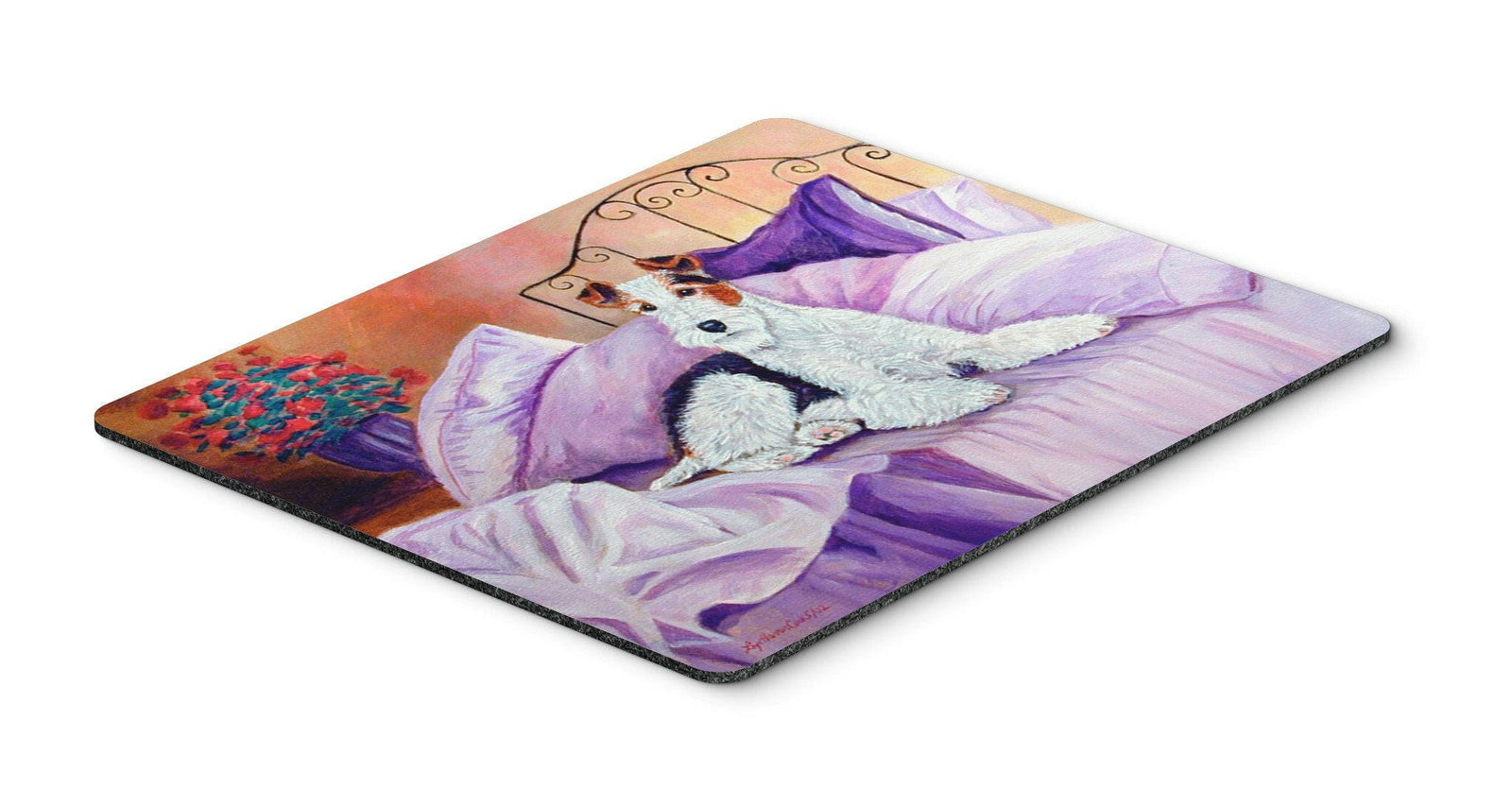 Fox Terrier Waiting on Mom Mouse Pad / Hot Pad / Trivet by Caroline's Treasures