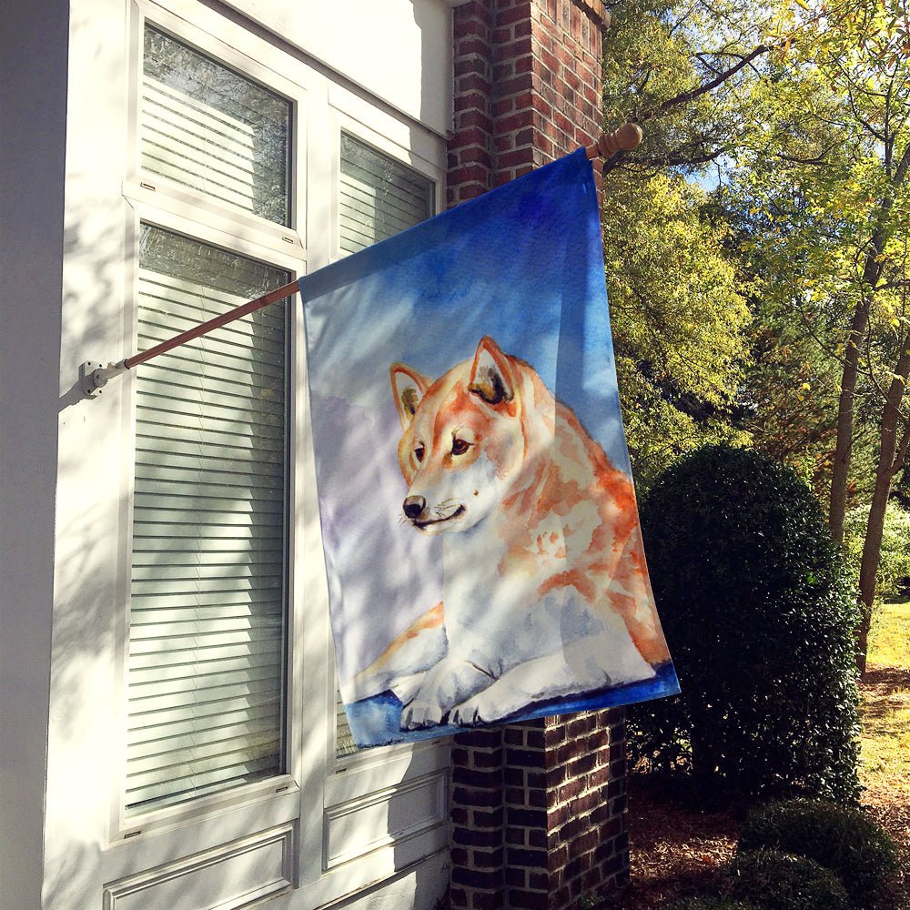 Red and White Shiba Inu Flag Canvas House Size