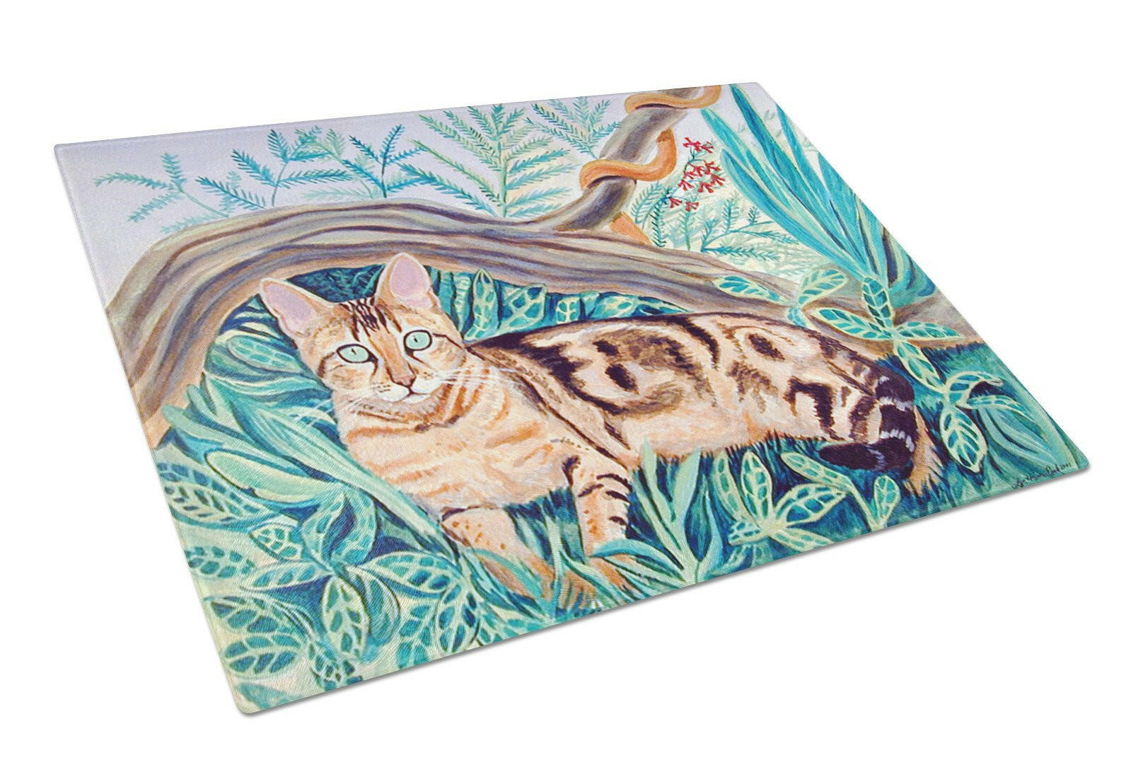 Cat - Maine Coon Glass Cutting Board Large by Caroline's Treasures