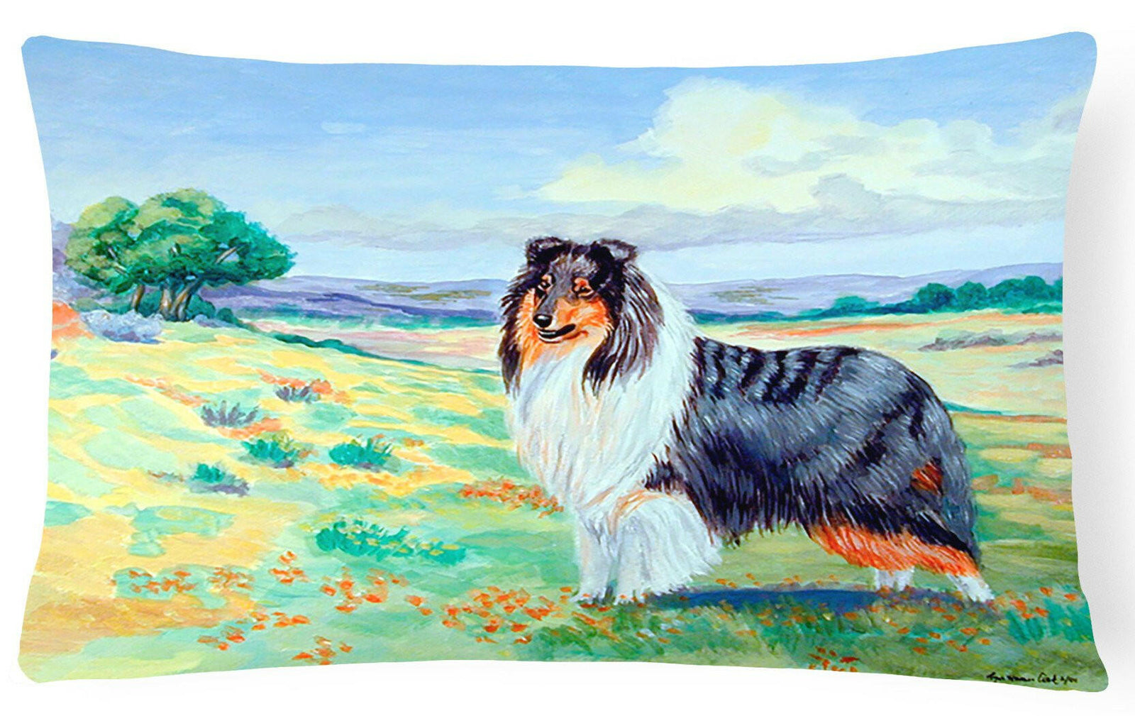 Collie Decorative   Canvas Fabric Pillow by Caroline's Treasures