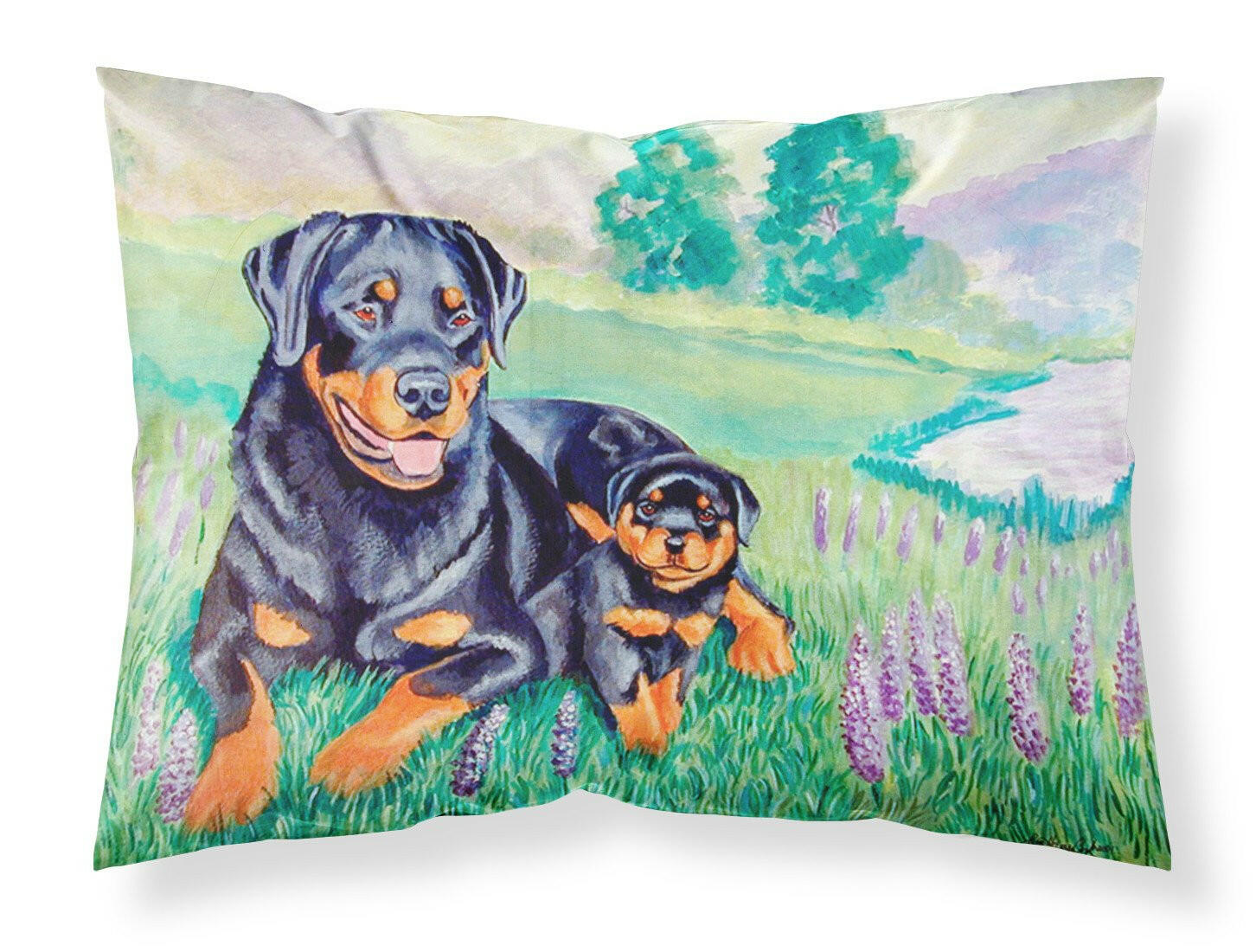 Rottweiler Moisture wicking Fabric standard pillowcase by Caroline's Treasures