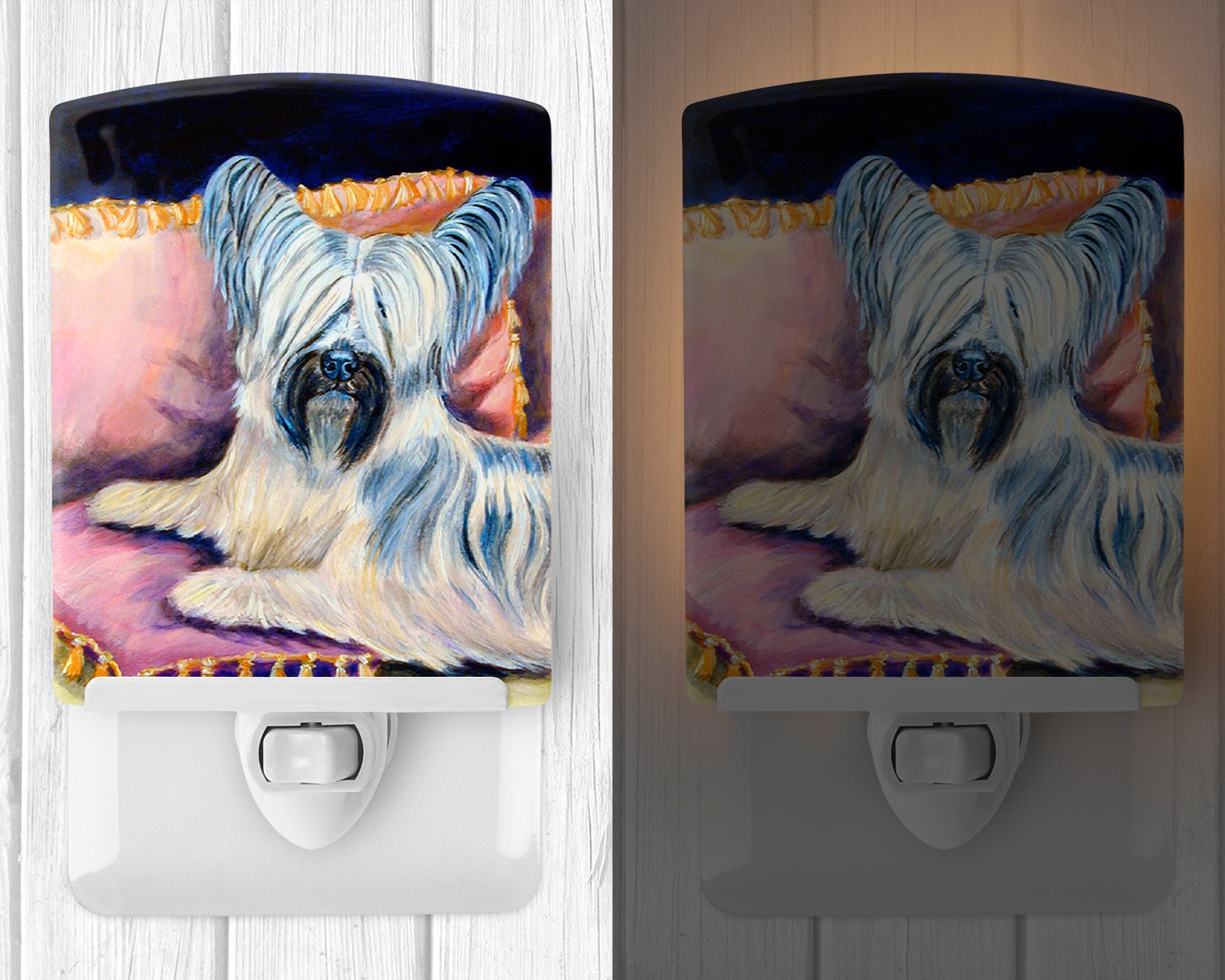 Skye Terrier Ceramic Night Light 7154CNL - the-store.com